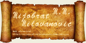 Mijobrat Milovanović vizit kartica